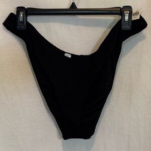 AA-69 Aerie‎ NWT Cheekiest Black Summer Swim Bikini Bottoms Size XL